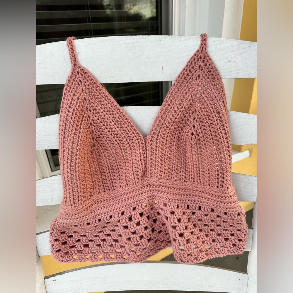 Handmade crochet crop top.